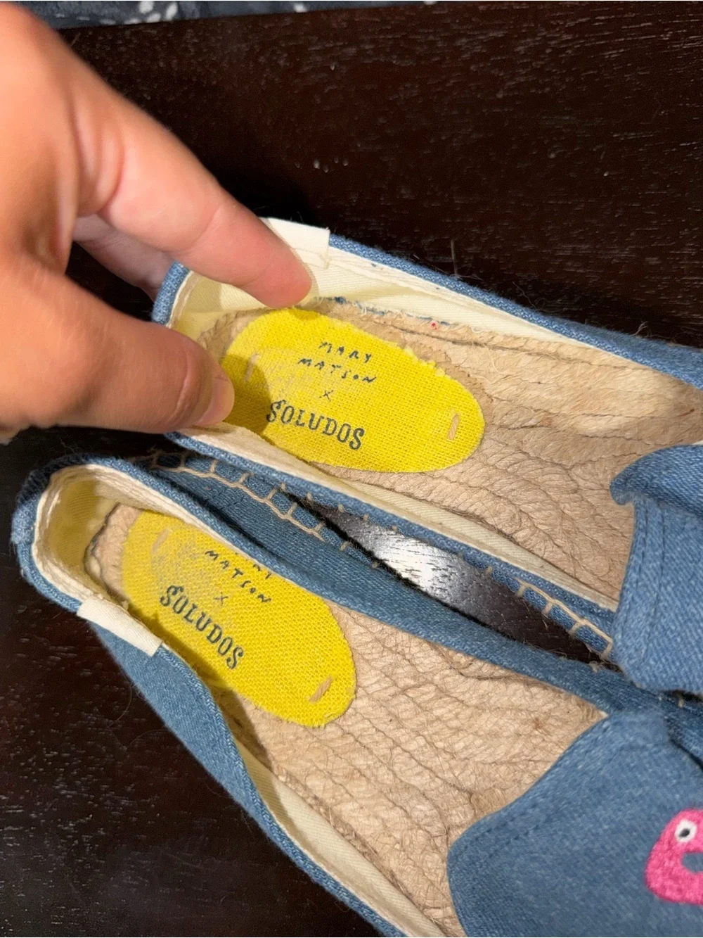 Soludos x Mary Matson Collab Espadrille Show With Embroidery Size 7